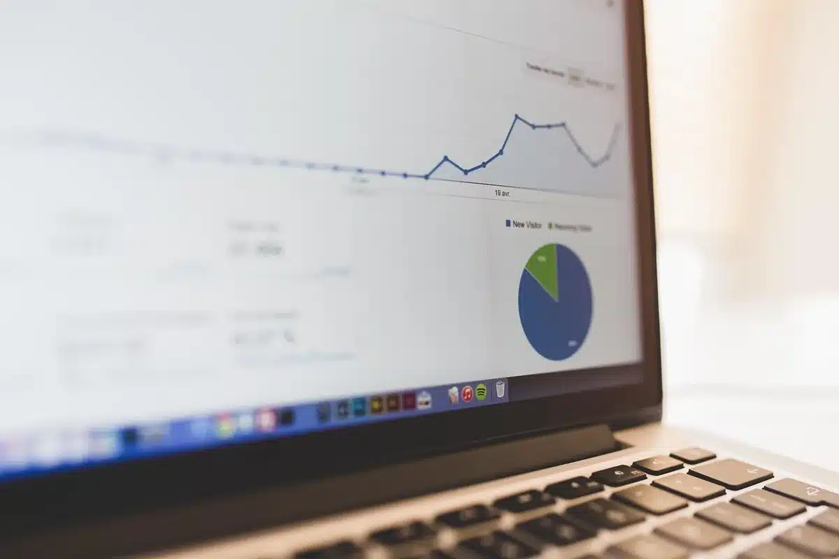 Graphiques de collecte et statistiques d'investissement en hausse