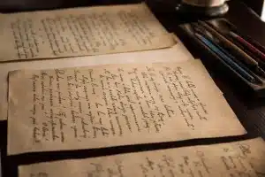 Table de bureau ensoleillée avec documents financiers et calculatrice